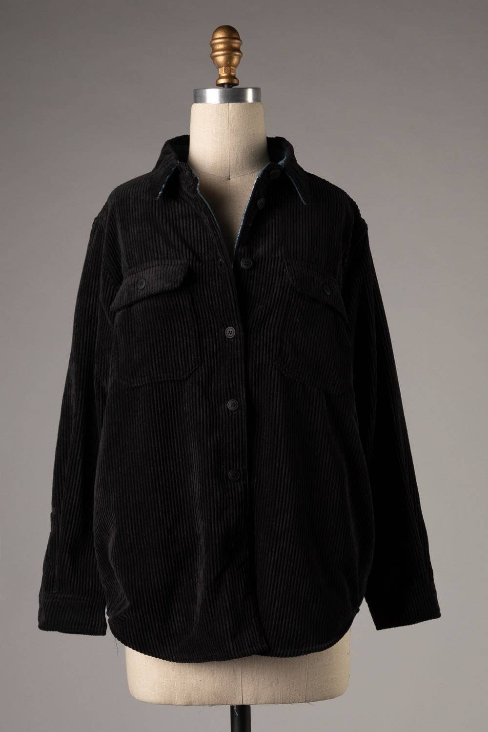 I-FS8208-Reversible corduroy button down jacket