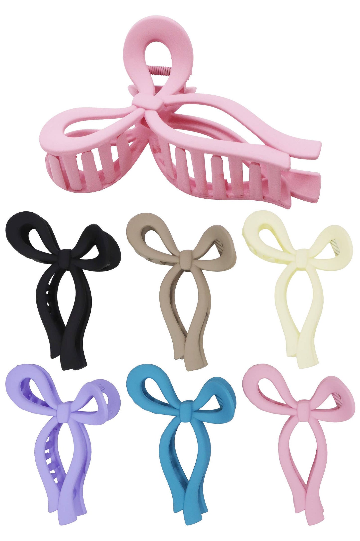 Wavy Ribbon Matte Pastel Y2k Hair Claw