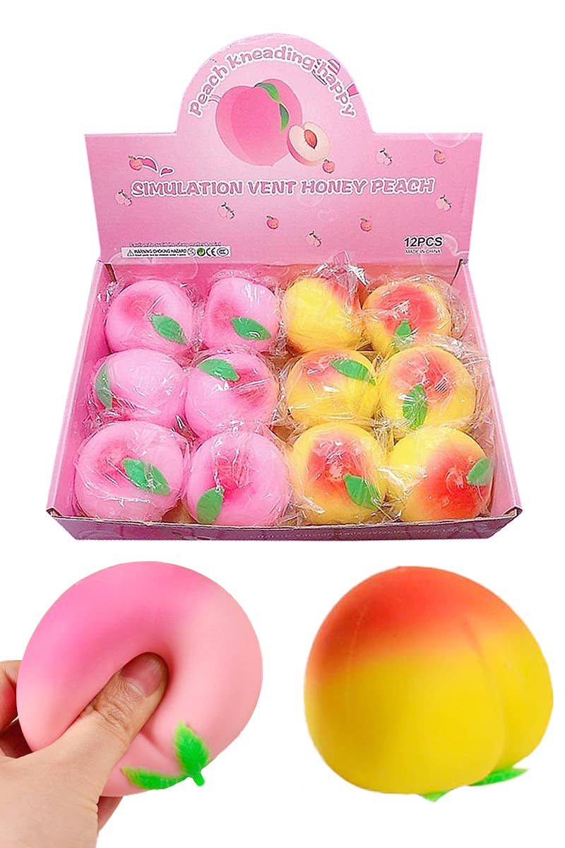 Peach Fruit Fluffy Slime Filled Squishy Toy