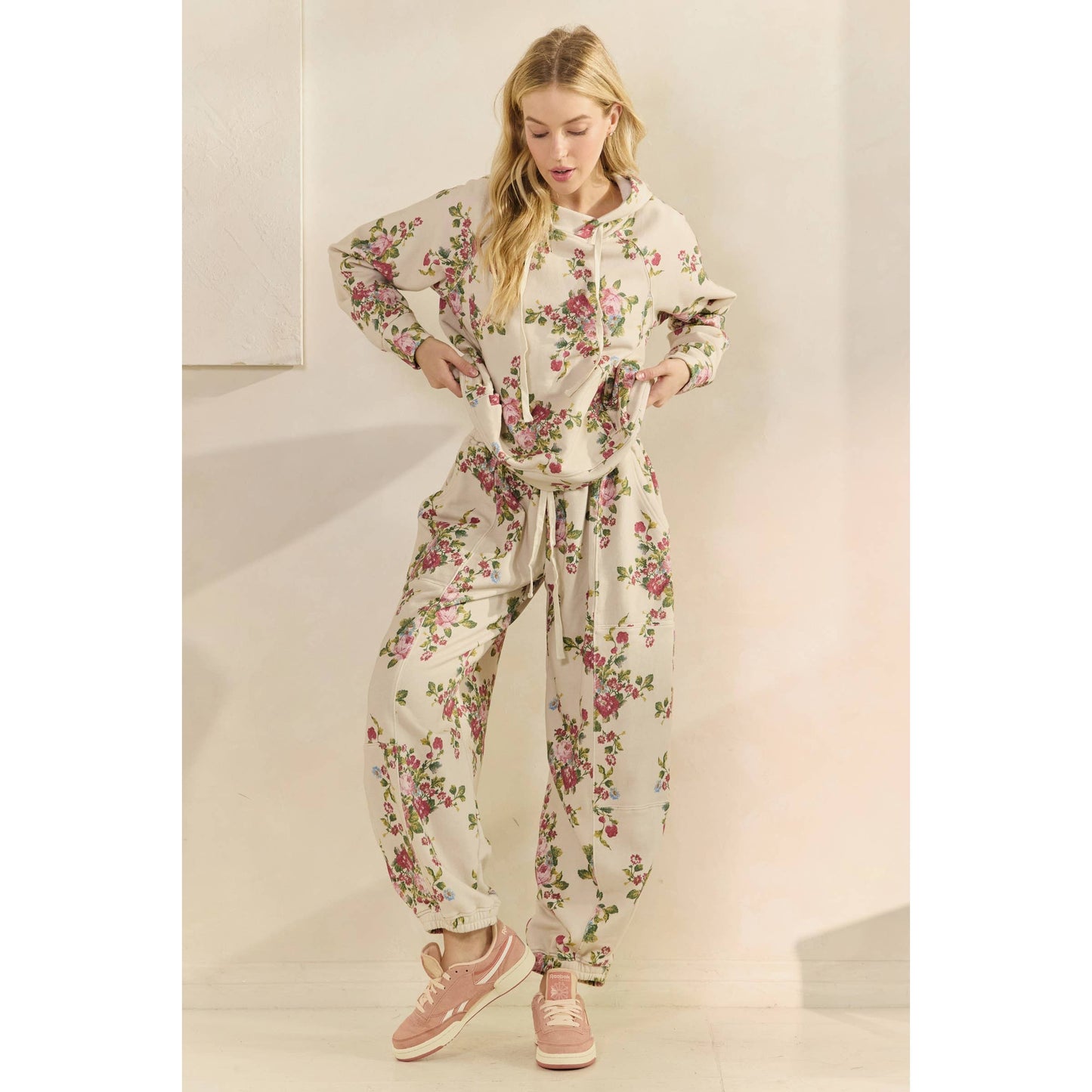Soft Camo and Floral Hoodie