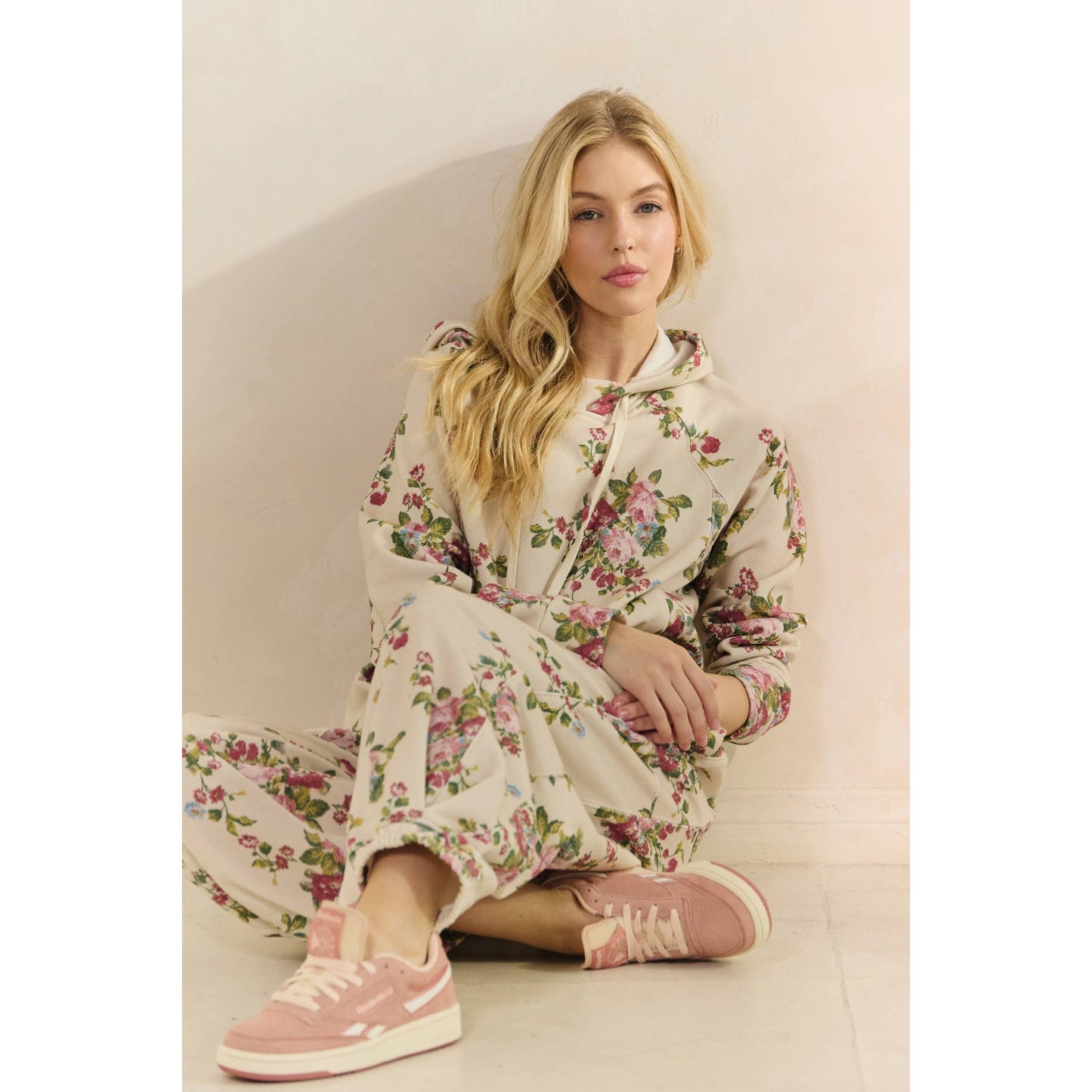 Soft Camo and Floral Hoodie