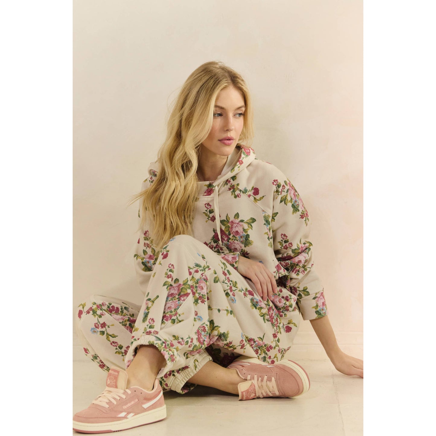 Soft Camo and Floral Hoodie