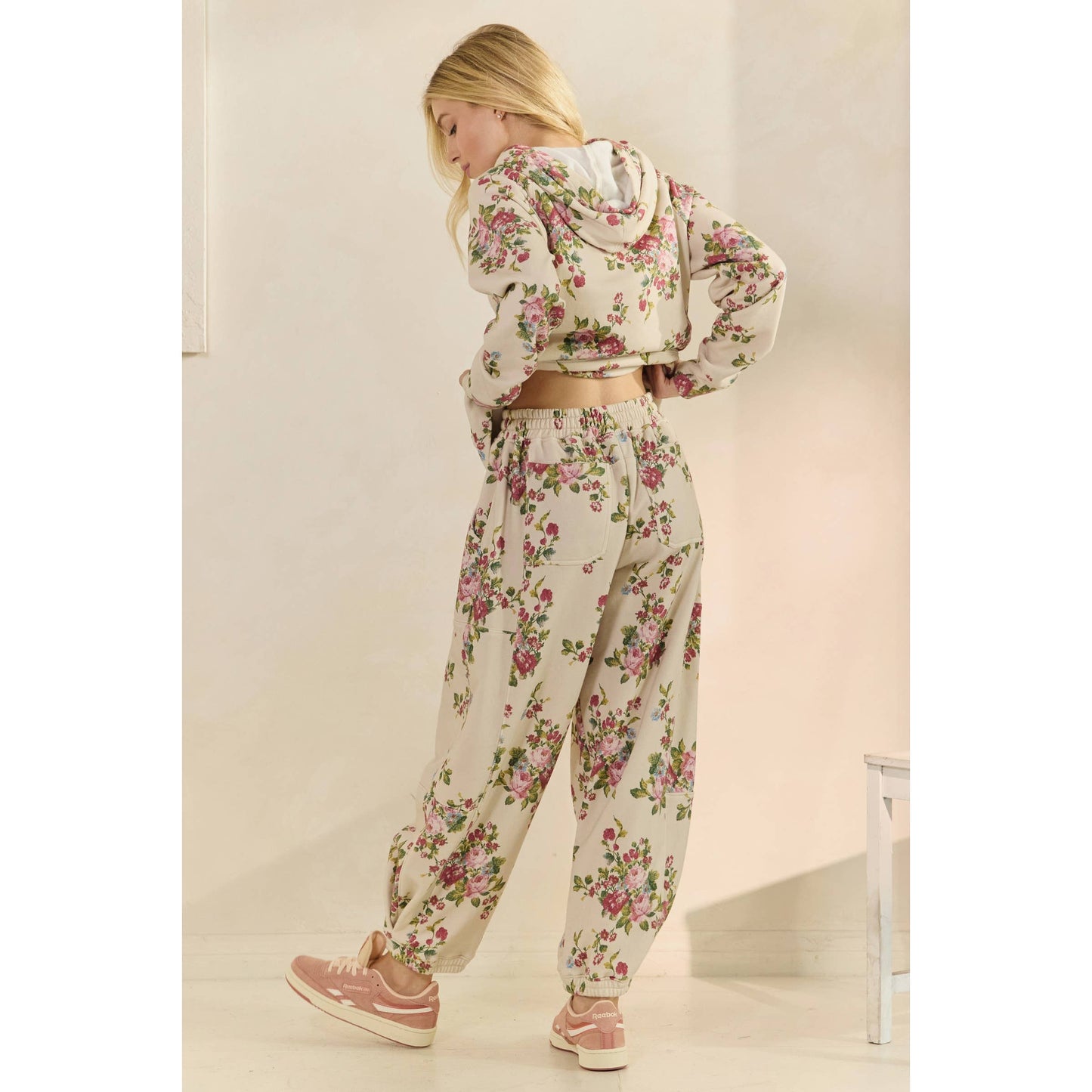 Soft Camo and Floral Hoodie