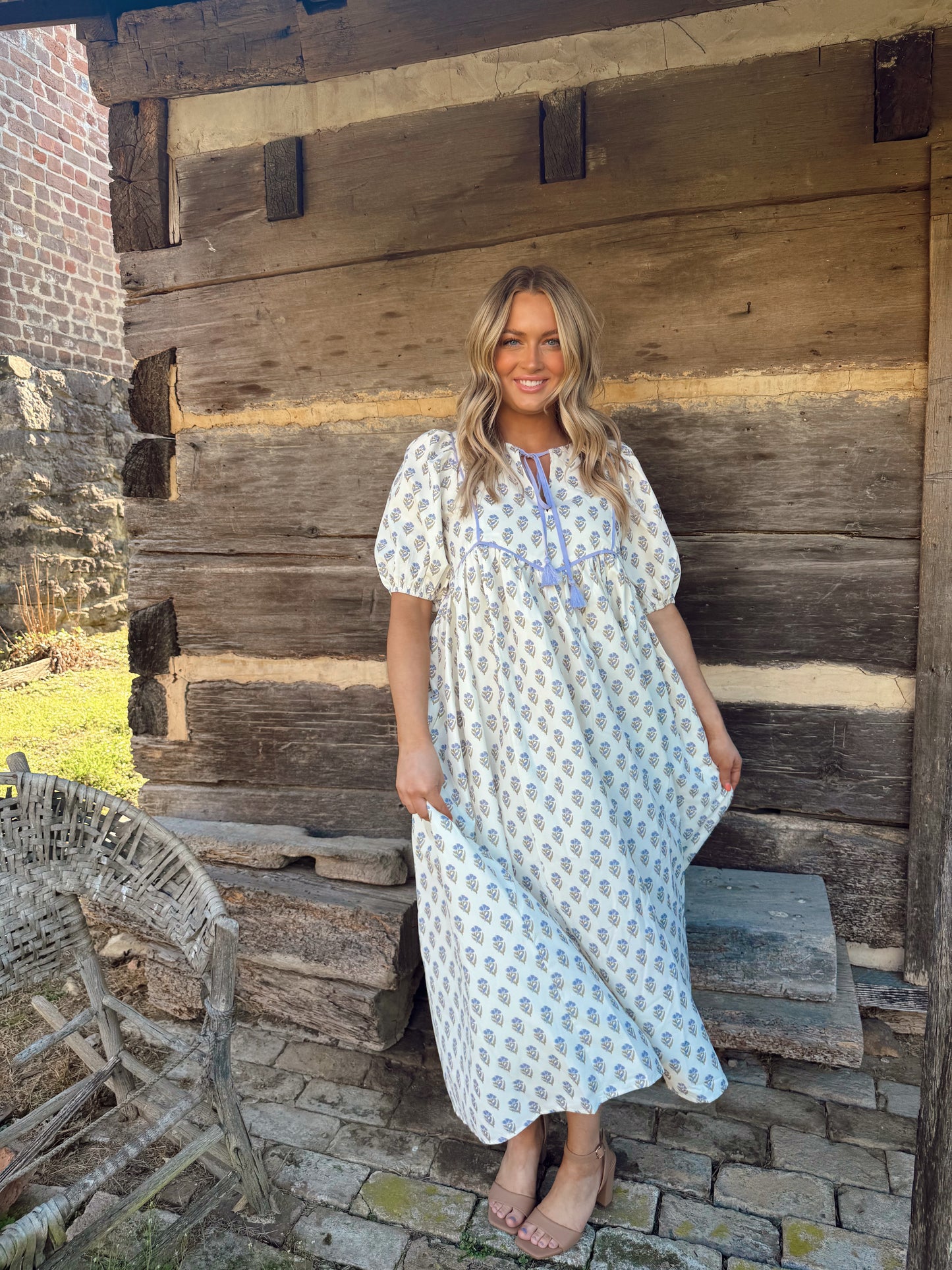 Oversized Balloon Sleeve Dress