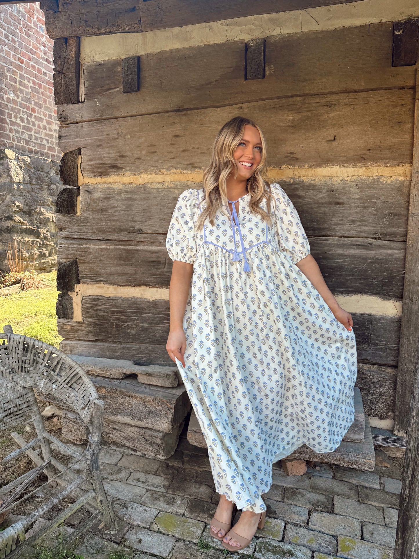 Oversized Balloon Sleeve Dress