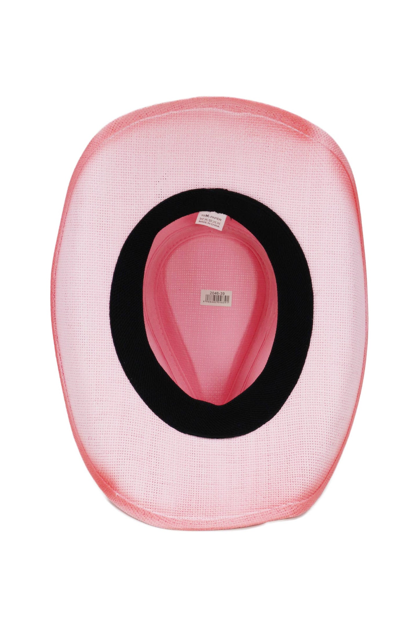 Pink Rose Concho Belt Ombre Straw Cowboy Hat