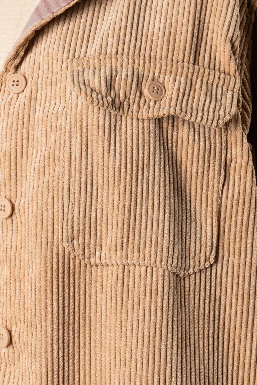I-FS8208-Reversible corduroy button down jacket