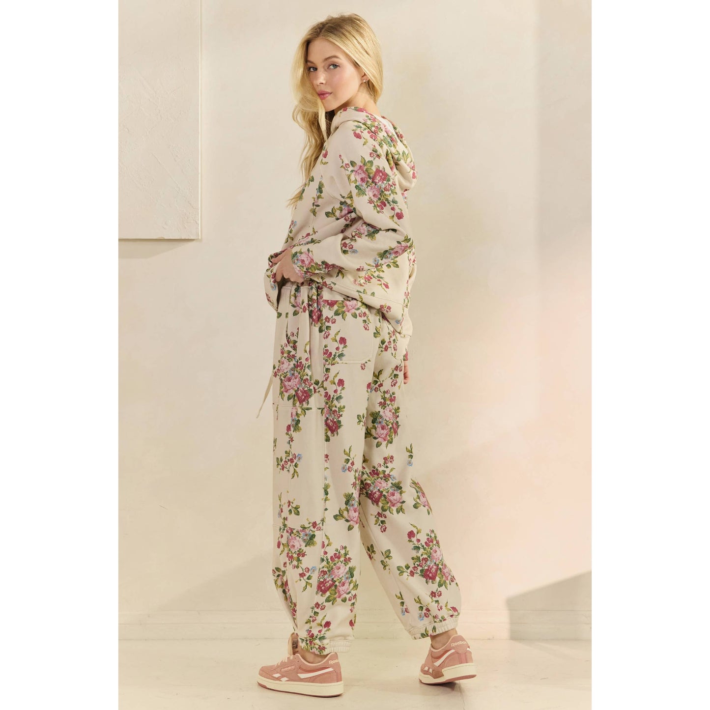 Soft Camo and Floral Hoodie