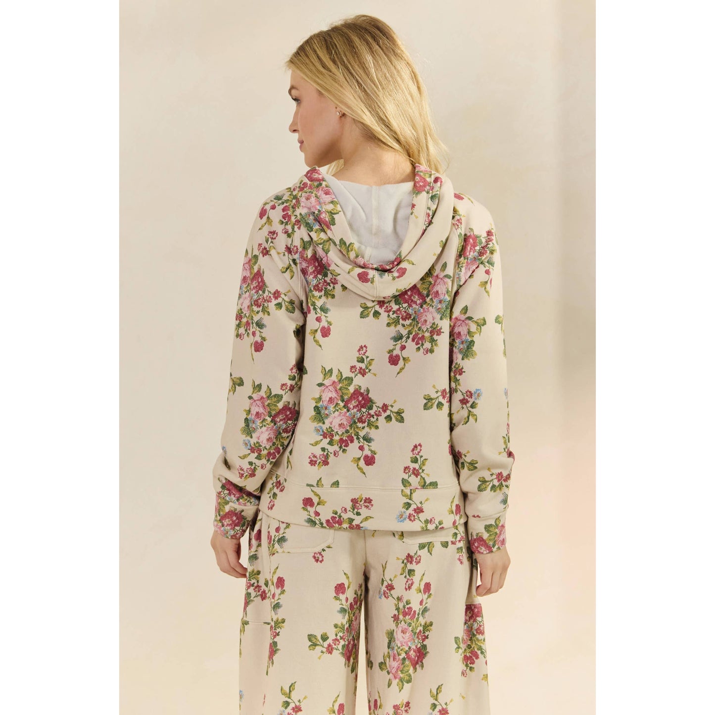 Soft Camo and Floral Hoodie