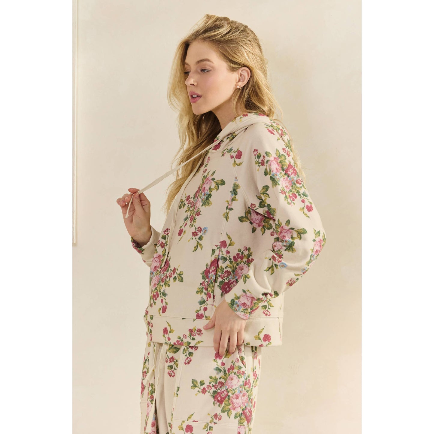Soft Camo and Floral Hoodie