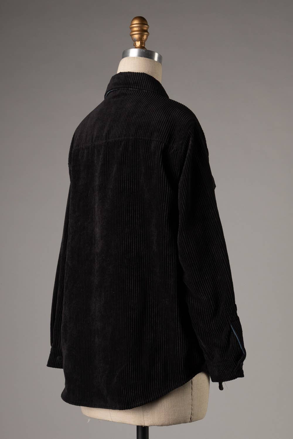 I-FS8208-Reversible corduroy button down jacket