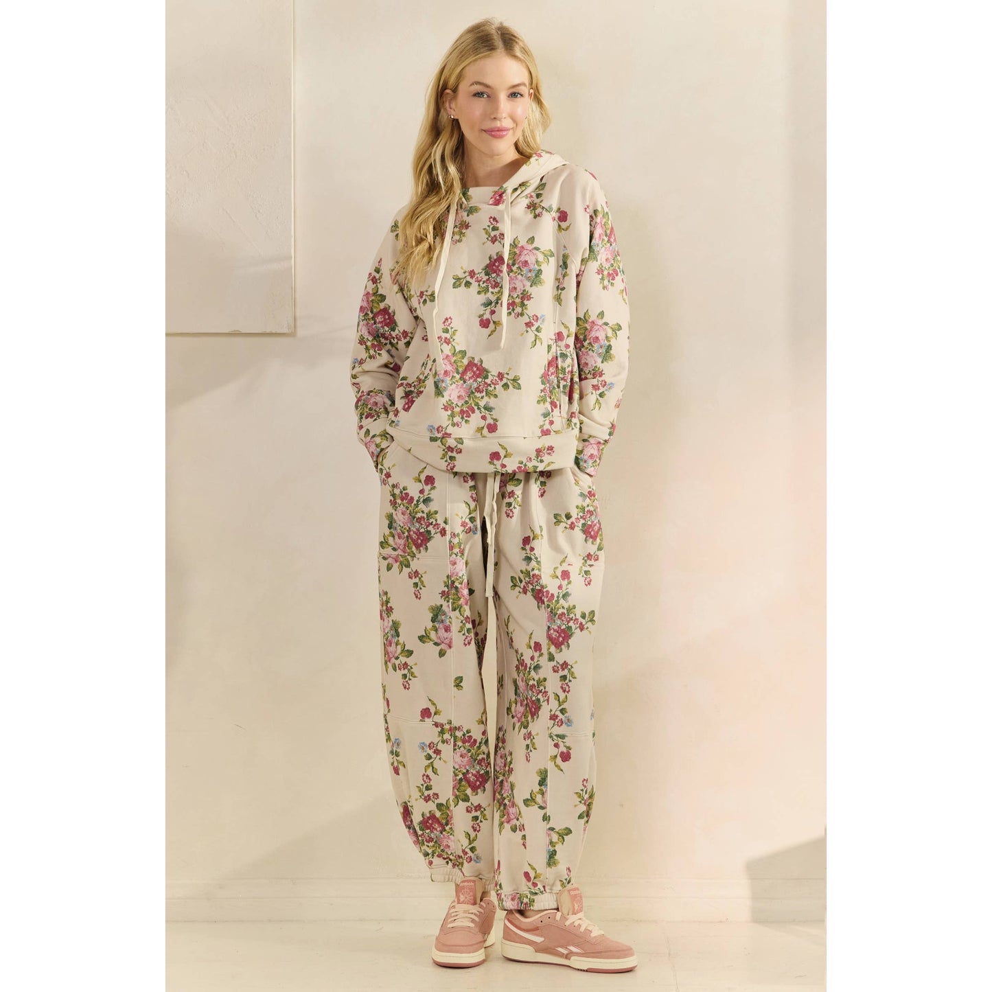Soft Camo and Floral Hoodie