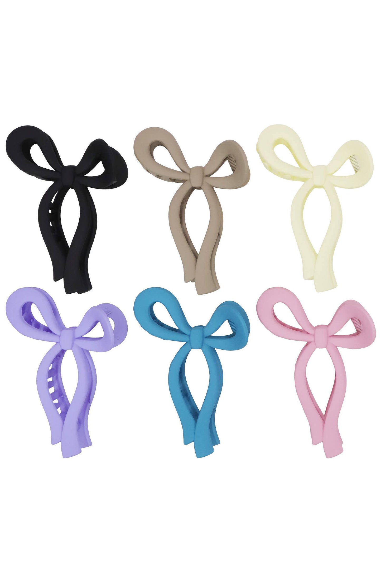 Wavy Ribbon Matte Pastel Y2k Hair Claw