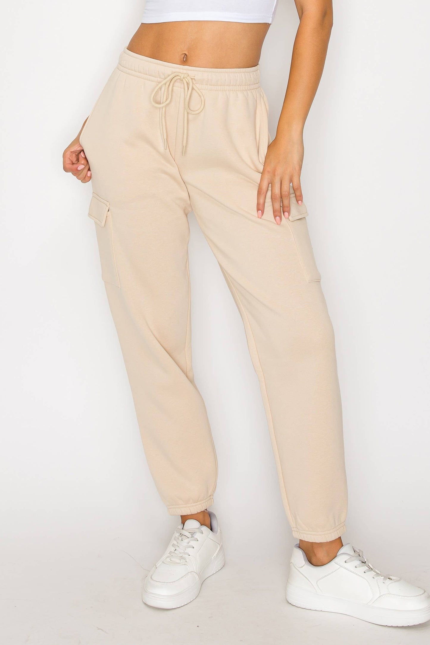 Relaxed Fleece Cargo Jogger Sweatpants