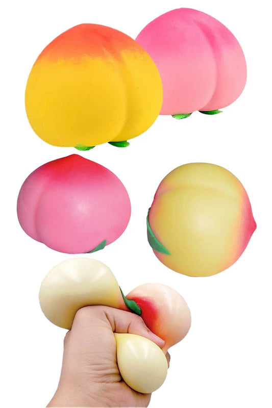 Peach Fruit Fluffy Slime Filled Squishy Toy