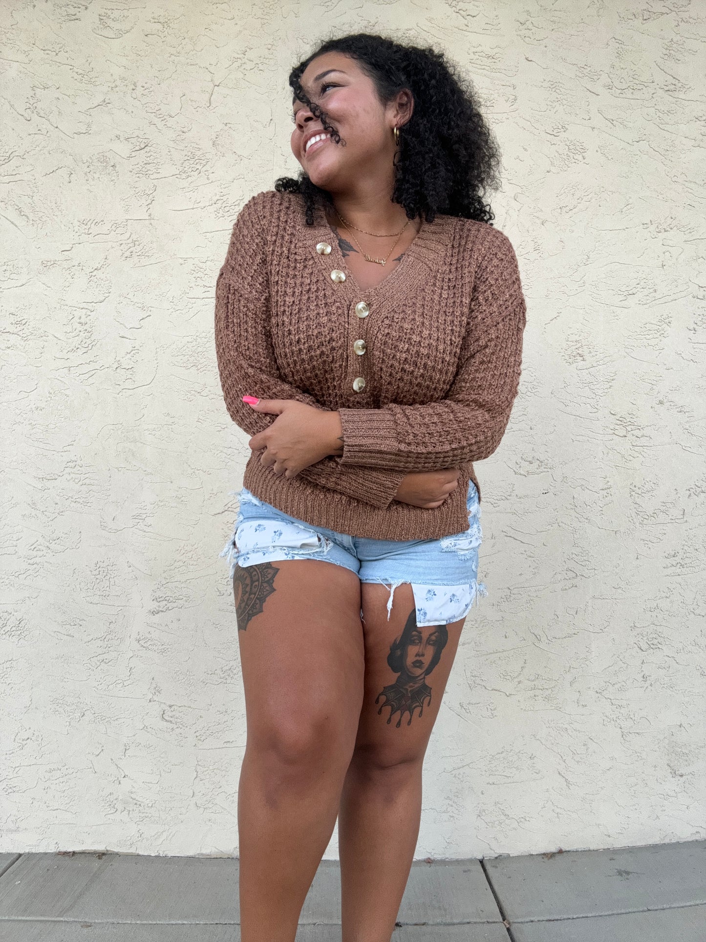 THERMAL HENELY SWEATER TOP