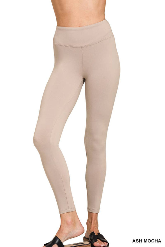 Microfiber Soft Waistband Full Length Leggings