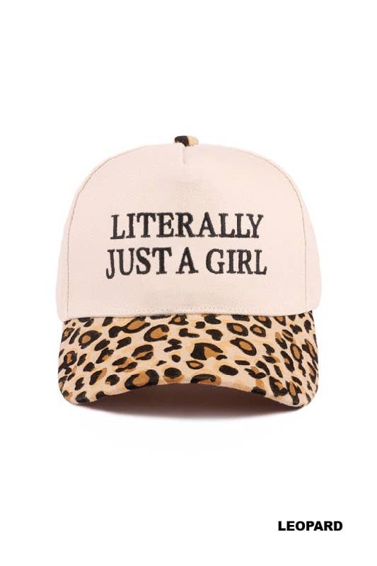 Literally Just A Girl Two Tone Canvas Cotton Cap