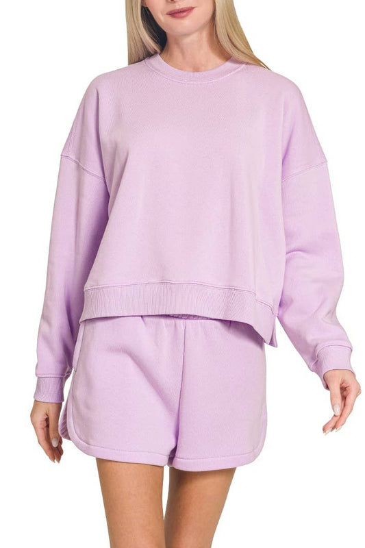 Matching Sweatshirts And Shorts Set